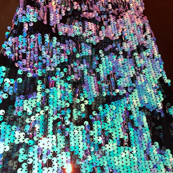 RARE jaded London distressed sequin flares flared rave festival bell bottom pant - Picture 6 of 8